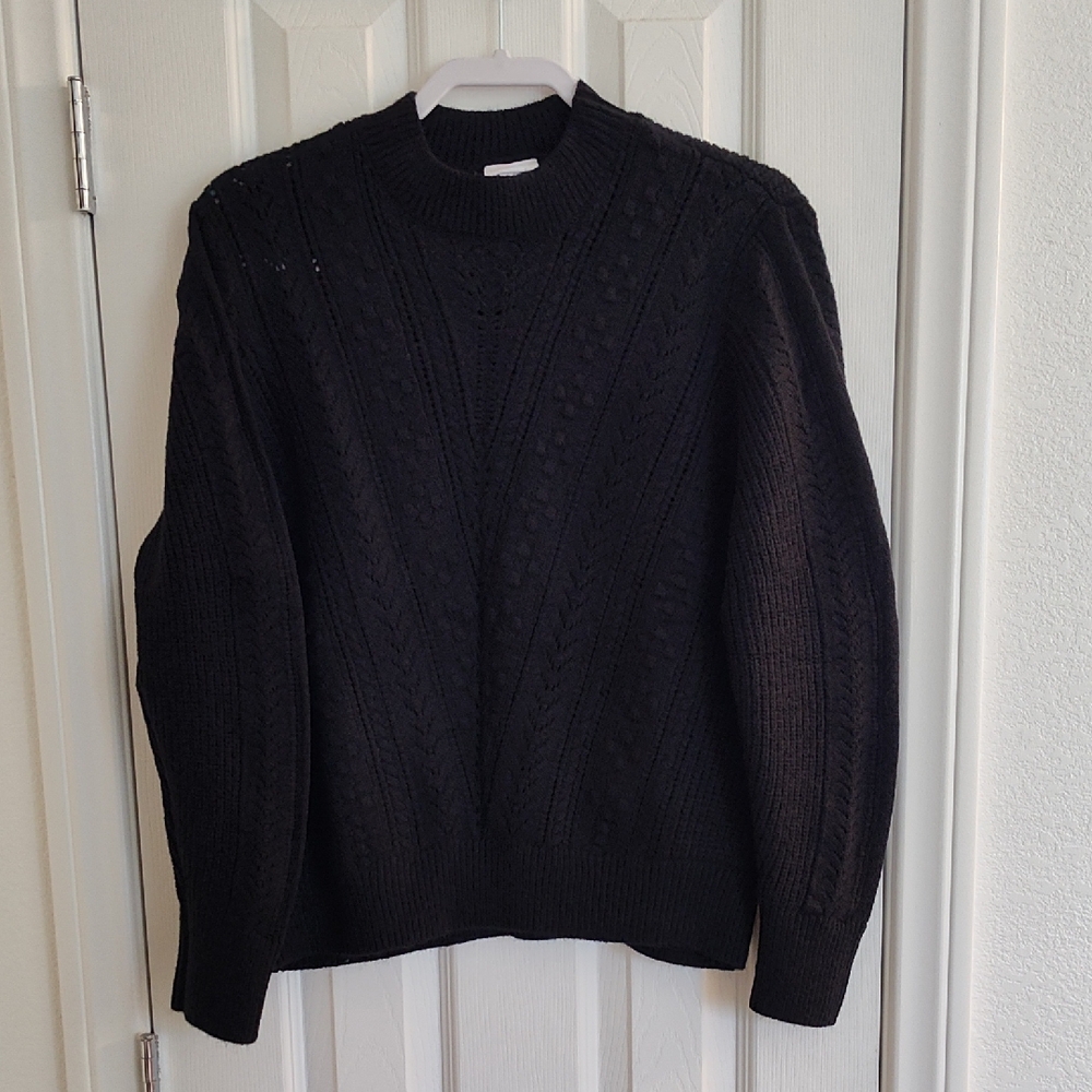 Lularoe Black Cable Knit Sweater Size Medium